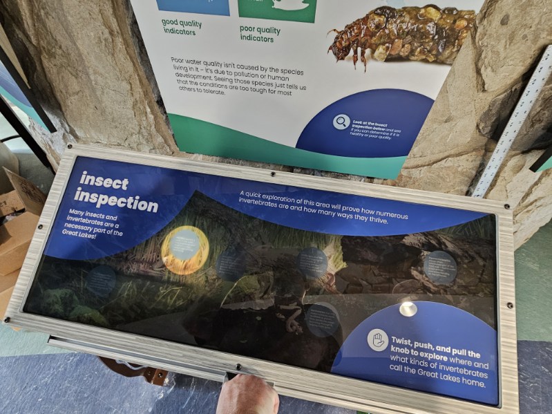 Custom exhibit signage and interactive teaching about insects